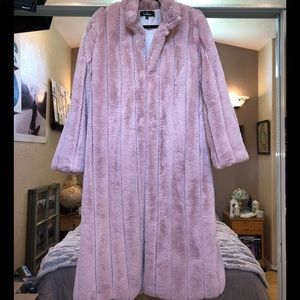 Lulus Pink Fluffy Long Coat